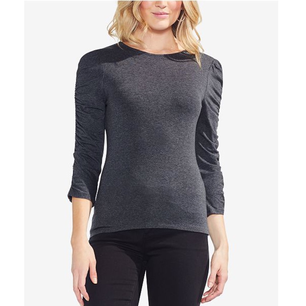 3/$30🎁 Vince Camuto Ruched Ruffle Sleeve Top